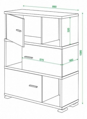 Тумба комбинированная Домино СБ-30/3 в Салехарде - salekhard.mebel24.online | фото 3