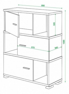 Тумба комбинированная Домино СБ-30/3 в Салехарде - salekhard.mebel24.online | фото 2