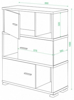 Тумба комбинированная Домино СБ-30/3 в Салехарде - salekhard.mebel24.online | фото 2