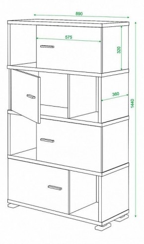 Тумба комбинированная Домино СБ-30/4 в Салехарде - salekhard.mebel24.online | фото 3