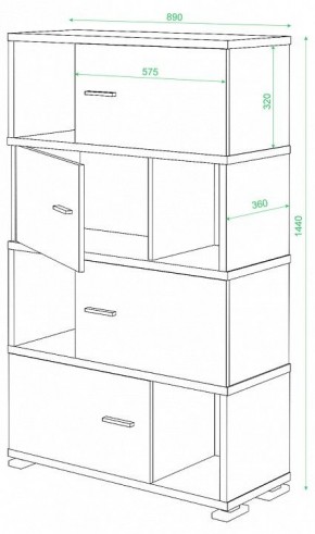 Тумба комбинированная Домино СБ-30/4 в Салехарде - salekhard.mebel24.online | фото 3