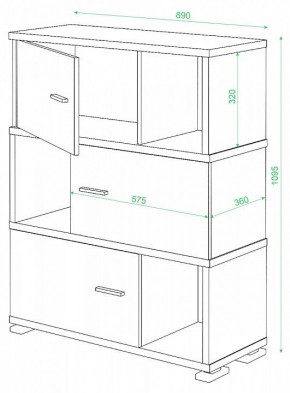 Тумба комбинированная СБ-30/3 в Салехарде - salekhard.mebel24.online | фото 2