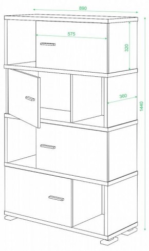 Тумба комбинированная СБ-30/4 в Салехарде - salekhard.mebel24.online | фото 2