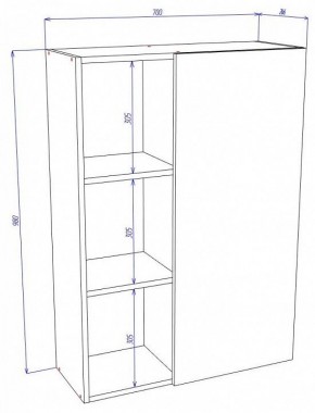 Тумба навесная Cross ШкН1 в Салехарде - salekhard.mebel24.online | фото 4
