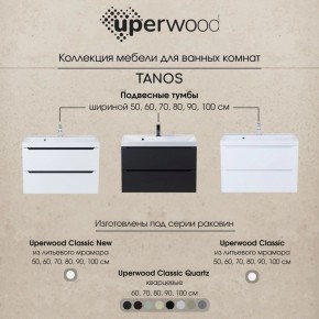 Тумба под раковину Uperwood Tanos 70 см, подвесная, белая/графит в Салехарде - salekhard.mebel24.online | фото 10