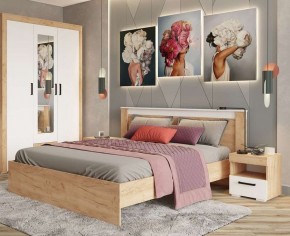 Тумба прикроватная Адель дуб крафт золотой/белый в Салехарде - salekhard.mebel24.online | фото 3