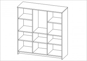 Тумба СИРИУС трехдверная с одним ящиком, цвет белый в Салехарде - salekhard.mebel24.online | фото 3