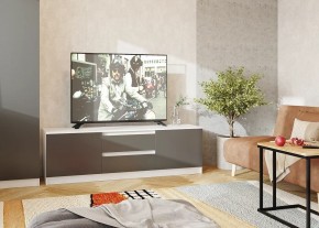 Тумба ТВ большая Парус (Белый/Графит) в Салехарде - salekhard.mebel24.online | фото 2