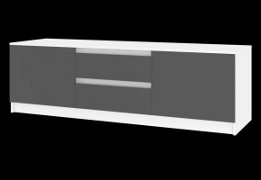 Тумба ТВ большая Парус (Белый/Графит) в Салехарде - salekhard.mebel24.online | фото 4