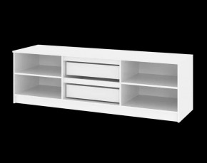 Тумба ТВ большая Парус (Белый/Графит) в Салехарде - salekhard.mebel24.online | фото 5