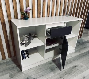 Тумба ТВ малая Парус (Белый/Графит) в Салехарде - salekhard.mebel24.online | фото 2