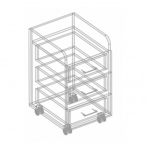 Тумба выкатная с 3 ящиками (Пикар) в Салехарде - salekhard.mebel24.online | фото 2
