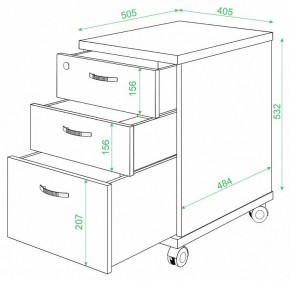 Тумбочка Домино ТС-2 в Салехарде - salekhard.mebel24.online | фото 2