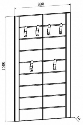 Вешалка настенная Изабель ИЗ-80 в Салехарде - salekhard.mebel24.online | фото 2