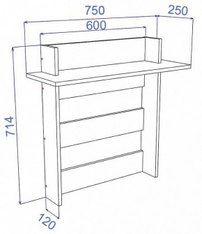 Вешалка-полка Cross ВЕШ1 в Салехарде - salekhard.mebel24.online | фото 2