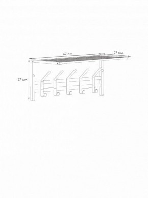 Вешалка-полка Торонто 21 в Салехарде - salekhard.mebel24.online | фото 3