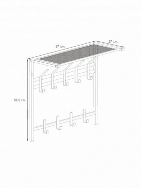 Вешалка-полка Торонто 22 в Салехарде - salekhard.mebel24.online | фото 3