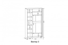 ВИНТЕР 3 Шкаф 3-х створчатый в Салехарде - salekhard.mebel24.online | фото 2