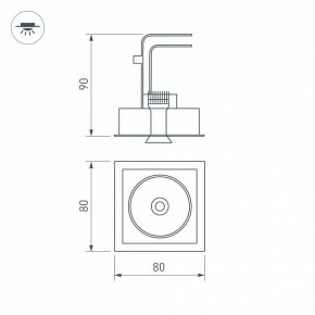 Встраиваемый светильник Arlight CL-SIMPLE-S80x80-9W Day4000 (BK, 45 deg) 026875 в Салехарде - salekhard.mebel24.online | фото 9