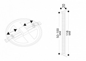 Встраиваемый светильник Arte Lamp Mesura A7972PL-1WH в Салехарде - salekhard.mebel24.online | фото 5