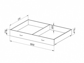 Ящик для металлических кроватей 120*190 (Венге) в Салехарде - salekhard.mebel24.online | фото 2